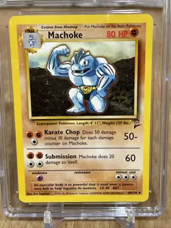 A7) Machoke Base Set 2 49/130 CGC Graded 8.5 Pokemon - Image 2