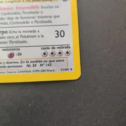Pokemon TCG Karte Relaxo Snorlax WOTC 11/64 Rare Holo Dschungel Spanish Spanisch - Image 5