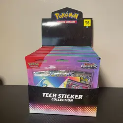 Pokemon Prismatic Evolutions Tech Sticker Collection Case 36 Packs Total - Image 1
