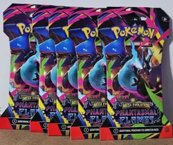 Pokemon TCG Phantasmal Flames Sleeved Booster Pack - LOT Of 5. - Image 1
