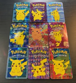 Pokemon Pikachu Rare Vintage Vending Machine Holo prism sticker Nintendo (set) - Image 4