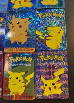 Pokemon Pikachu Rare Vintage Vending Machine Holo prism sticker Nintendo (set) - Image 5