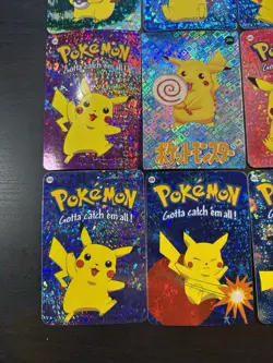 Pokemon Pikachu Rare Vintage Vending Machine Holo prism sticker Nintendo (set) - Image 5
