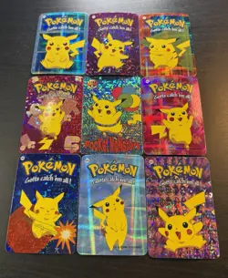 Pokemon Pikachu Rare Vintage Vending Machine Holo prism sticker Nintendo (set) - Image 3