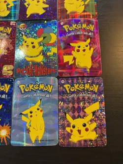 Pokemon Pikachu Rare Vintage Vending Machine Holo prism sticker Nintendo (set) - Image 4