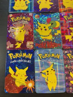 Pokemon Pikachu Rare Vintage Vending Machine Holo prism sticker Nintendo (set) - Image 5