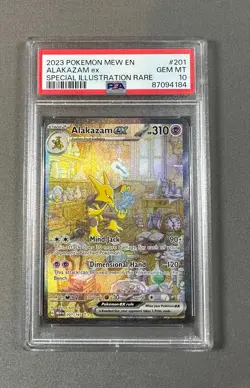 PSA 10 2023 Pokemon Mew EN ALAKAZAM ex Special Illustration RARE - Image 1