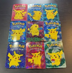 Pokemon Pikachu Rare Vintage Vending Machine Holo prism sticker Nintendo (set) - Image 5
