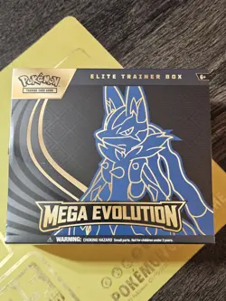 Mega Evolution Base Set Lucario ETB Elite Trainer Box SEALED Pokemon - Image 1