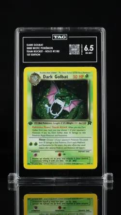 Pokemon WOTC 1st Dark Golbat 7/82 Team Rocket Holo TAG Graded - Image 1