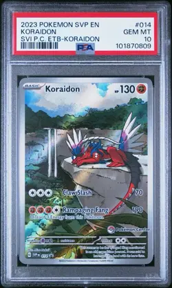 Koraidon 014 Scarlet & Violet Promo PSA 10 Pokemon Center Stamped LOW POP - Image 1