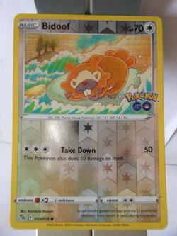 124PK059r- Bidoof- 59/78 -Pokemon Go - Common Reverse - Image 1