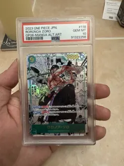 Japanese Roronoa Zoro Manga Alt Art Psa10 Op06-118 One Piece - Image 1
