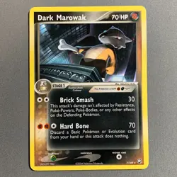 Dark Marowak 7/109 EX Team Rocket Returns Regular Non-Holo RARE Pokemon Card LP - Image 1