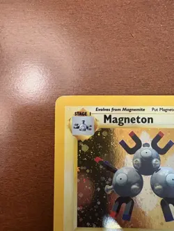 1999 Vintage Pokemon TCG Magneton Base Set 2 Holo Rare Card 9/102 NM Condition - Image 3