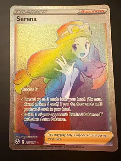 Pokemon Serena Full Art Silver Tempest Trainer Card Secret Rainbow Rare 207/195 - Image 2
