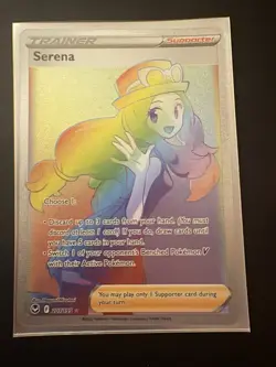 Pokemon Serena Full Art Silver Tempest Trainer Card Secret Rainbow Rare 207/195 - Image 4