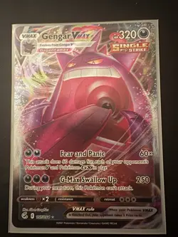 Pokemon TCG Gengar VMAX Full Art Fusion Strike Card 157/264 Holo N/M - Image 1
