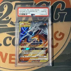 Pokemon card - PSA 10 Japanese Reshiram & Charizard GX Double Blaze 007/095 - Image 1