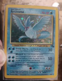 Pokemon TCG Articuno (2) 02/62 Fossil Holo Rare card Unlimited Holofoil MP - Image 1