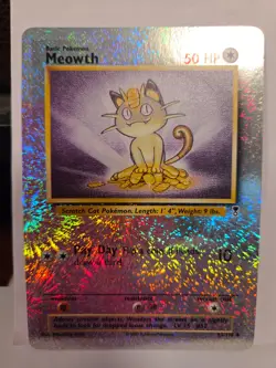Meowth 53/110 Reverse Holo Legendary Collection Pokemon Card Near Mint - Image 1