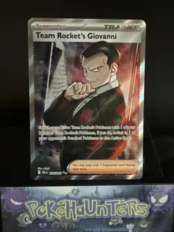 Pokemon Card Team Rocket's Giovanni 225/182 Destined Rivals Ultra Rare NM - Image 1