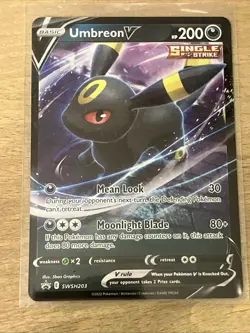 Pokemon TCG Umbreon V SWSH203 SWSH: Sword & Shield Black Star Promo Card - Image 1