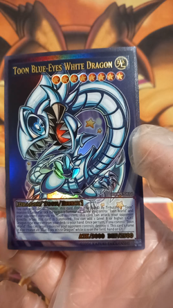 Cartes Toon Blue-Eyes White Dragon ACG Waifu Card Holo Anime Yug V3 - Image 2