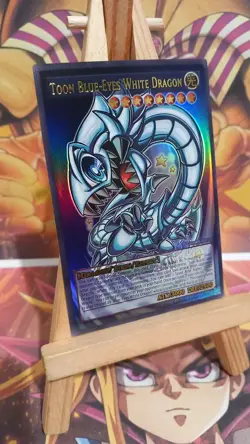 Cartes Toon Blue-Eyes White Dragon ACG Waifu Card Holo Anime Yug V3 - Image 4