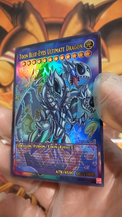 Cartes Toon Blue-Eyes Ultimate Dragon ACG Waifu Card Holo Anime Yug V3 - Image 2