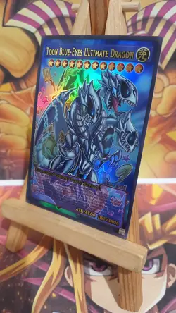Cartes Toon Blue-Eyes Ultimate Dragon ACG Waifu Card Holo Anime Yug V3 - Image 3