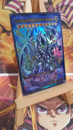 Cartes Toon Blue-Eyes Ultimate Dragon ACG Waifu Card Holo Anime Yug V3 - Image 4