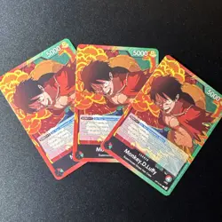 One Piece TCG: OP-12, OP-13, 5x LEADER CARD LOT, Imu, Monkey D. Luffy, Ace, Sabo - Image 4