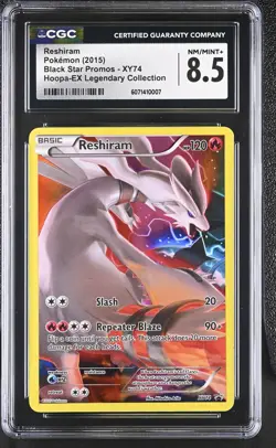 CGC 8.5 Reshiram Black Star Promo XY74 Pokemon Card - Image 1
