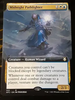 Midnight Pathlighter Extended Art , Commander Adventures , NM ,MTG,FREE SHIPPING - Image 1