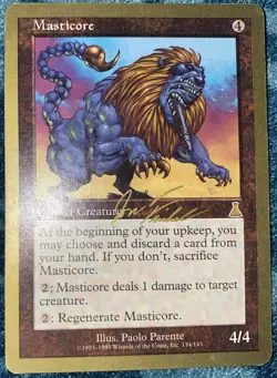 MTG Magic the Gathering Masticore (kb143b/111) World Championship Decks 1999 MP - Image 1