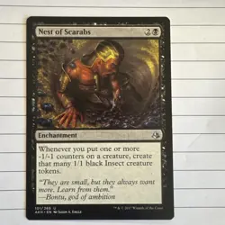 MTG Nest of Scarabs Amonkhet Edition, Near Mint Condition Edh Lorwyn Upgrade - Image 1