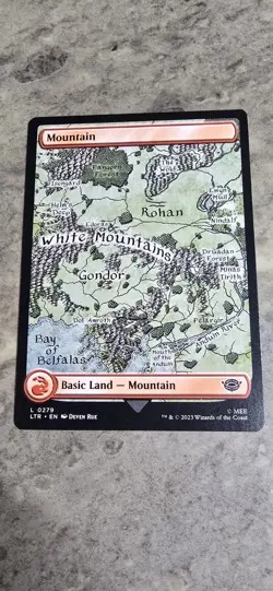 Mountain (0279) Universes Beyond: the Lord of the Rings Basic Land Full Art MTG - Image 1