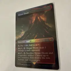 MTG Mount Doom *BORDERLESS FOIL* The Lord of the Rings 343 -LP- CEDH - Modern - Image 2