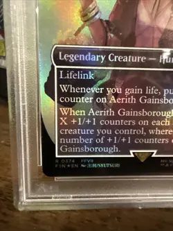 Aerith Gainsborough PSA9 MTG 374 (Borderless) Final Fantasy Foil - Image 2
