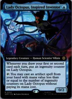 Lady Octopus, Inspired Inventor 252 MTG Marvel's Spider-Man Rare Extended Art NM - Image 1