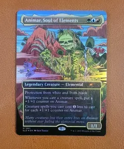NM Borderless FOIL Animar, Soul of Elements #1891 Secret Lair Animar & Friends - Image 1