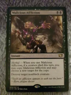 1x MTG Magic The Gathering TCG Malicious Affliction - Rare - Commander - Image 1