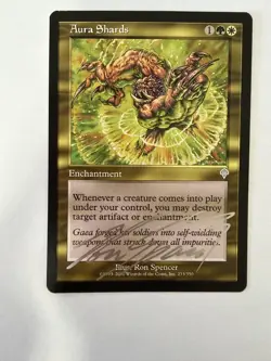 Aura Shards - Invasion - LP + Signed - MTG Magic The Gathering - Image 1