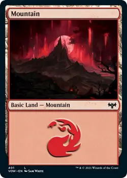 Mountain Foil MtG Innistrad: Crimson Vow 401 Near Mint - Image 1