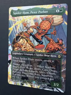 MTG Spider-Ham, Peter Porker 0201 - Regular (Borderless) Marvel's Spider-Man NM - Image 3