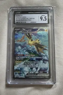 CGC 9.5 Zapdos ex #202 SIR - Pokemon Scarlet & Violet 151 - Image 1
