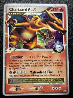 2009 Pokemon Charizard G LV.X #DP45 Diamond and Pearl Black Star Promo Holo MP - Image 1