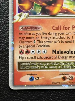 2009 Pokemon Charizard G LV.X #DP45 Diamond and Pearl Black Star Promo Holo MP - Image 4