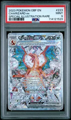 2023 Pokemon Obsidian Flames Charizard EX Special Illustration Rare PSA 9 #223 - Image 1